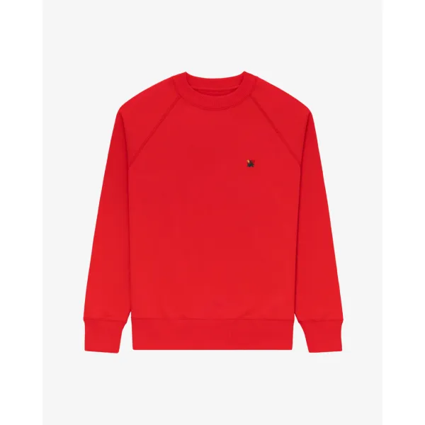 ALD Crest Crewneck Red Sweatshirt with Front