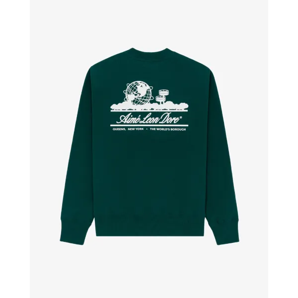 Aime Leon Unisphere Crewneck Green Sweatshirt Back